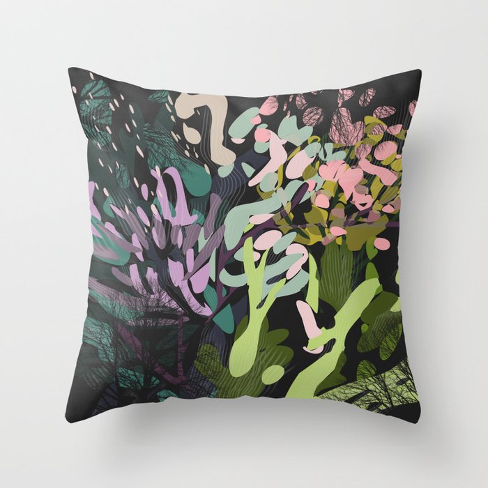 Forest Blooms Throw Pillow Gallery Image 6