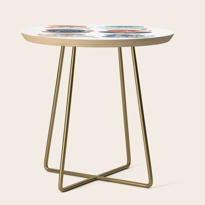 Tea Time - Coral & Teal Side Table Gallery Image 1
