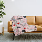 Think Pink Outfits Fashion Audrey Throw Blanket Gallery Image 1