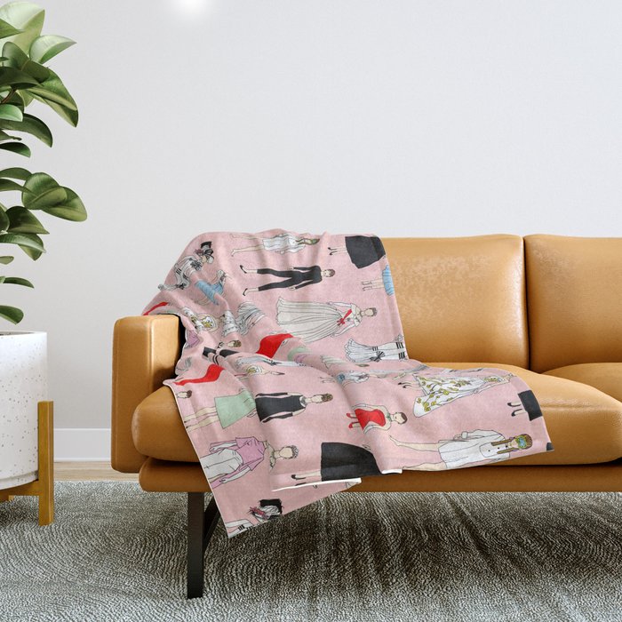 Think Pink Outfits Fashion Audrey Throw Blanket Gallery Image 1