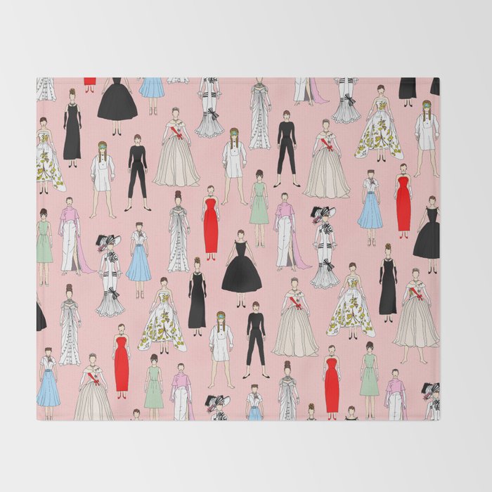 Think Pink Outfits Fashion Audrey Throw Blanket Gallery Image 2
