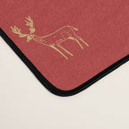 Vintage christmas deer animal pattern art Desk Mat Gallery Image 4