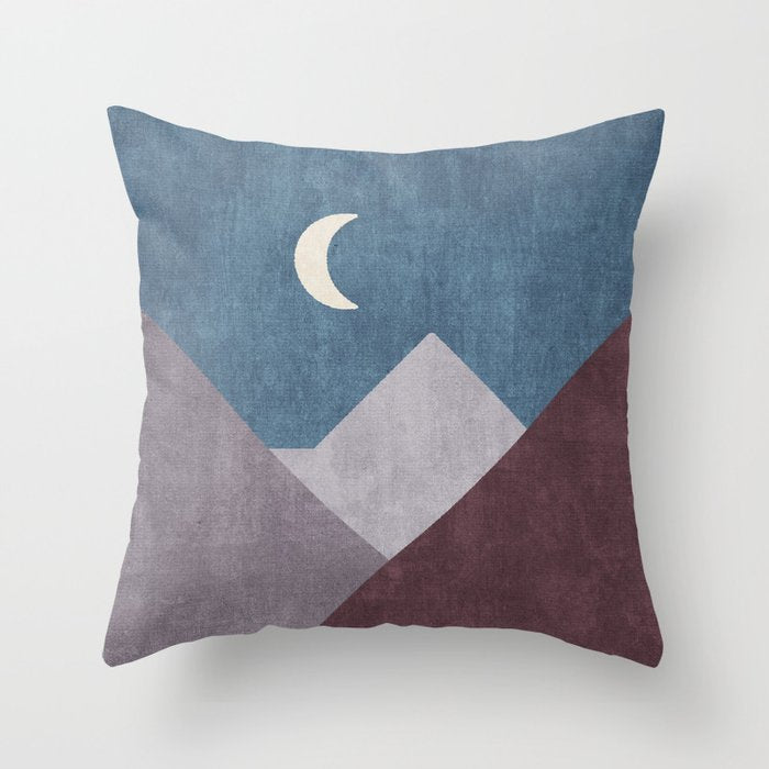 LANDSHAPES / Mountains - Night Throw Pillow Gallery Image 6