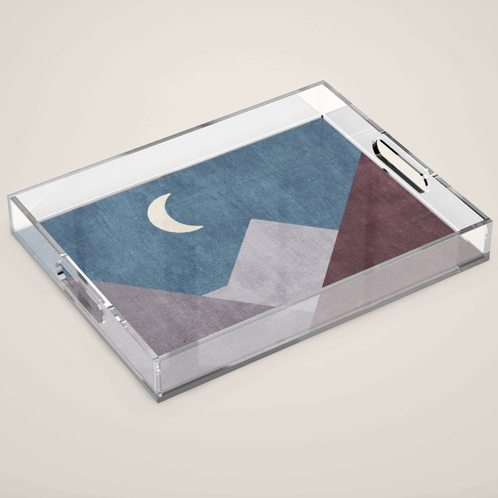 LANDSHAPES / Mountains - Night Acrylic Tray Gallery Image 1