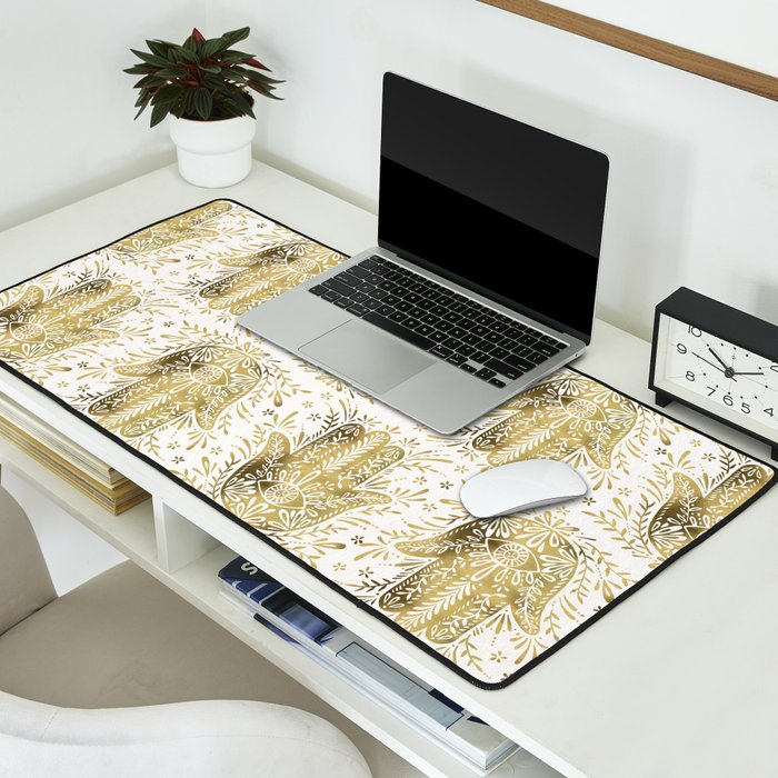 Hamsa Hand - Gold Palette Desk Mat Gallery Image 2