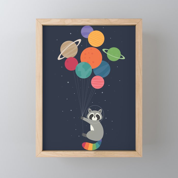 Space Raccoon Mini Art Print Gallery Image 1