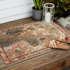 Antique 1920's Chinese Art Deco Abstract Landscape Tapestry Outdoor Rug Gallery Image 2