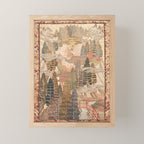 Antique 1920's Chinese Art Deco Abstract Landscape Tapestry Mini Art Print Gallery Image 1