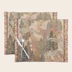 Antique 1920's Chinese Art Deco Abstract Landscape Tapestry Placemat Gallery Image 1