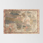 Antique 1920's Chinese Art Deco Abstract Landscape Tapestry Rug Gallery Image 2