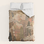Antique 1920's Chinese Art Deco Abstract Landscape Tapestry Duvet Cover Gallery Image 6