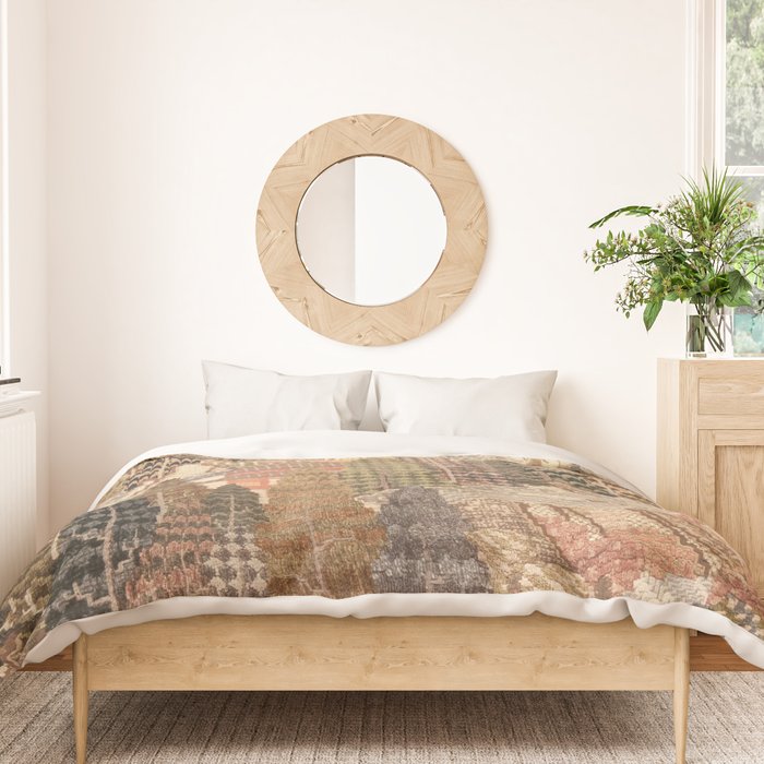 Antique 1920's Chinese Art Deco Abstract Landscape Tapestry Duvet Cover Gallery Image 3