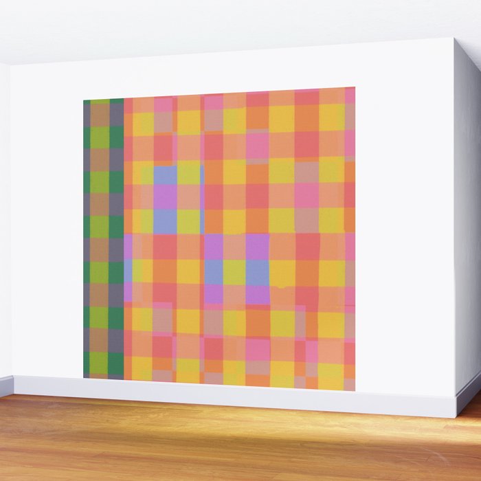 Rainbow criss-cross Wall Mural Gallery Image 2