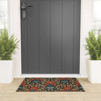 Victorian Carnation in Moody Red and Green Welcome Mat Gallery Image 3