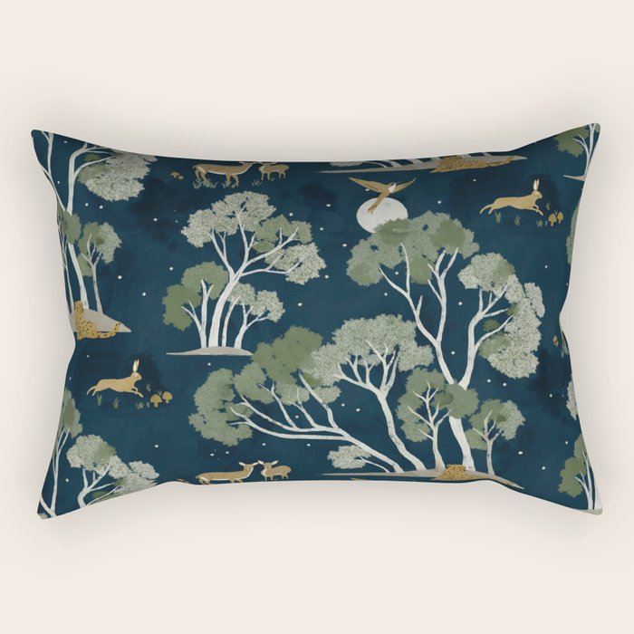 A Forest Awakens Full Moon Rectangular Pillow Gallery Image 2