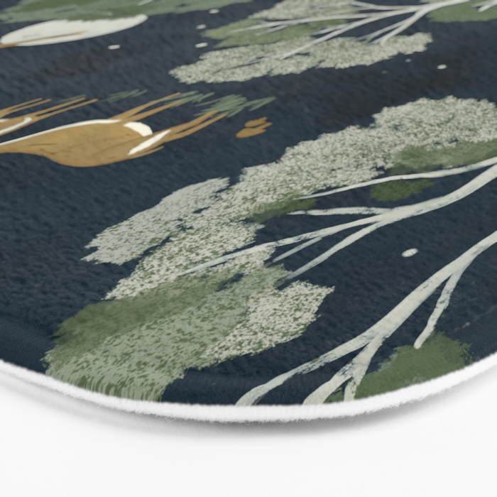 A Forest Awakens Full Moon Bath Mat Gallery Image 3