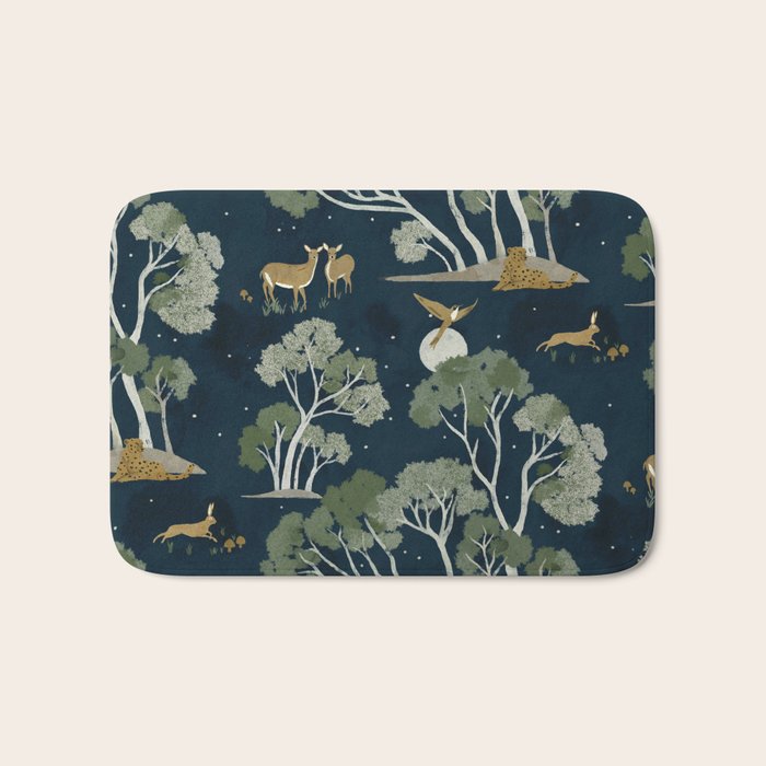 A Forest Awakens Full Moon Bath Mat Gallery Image 1