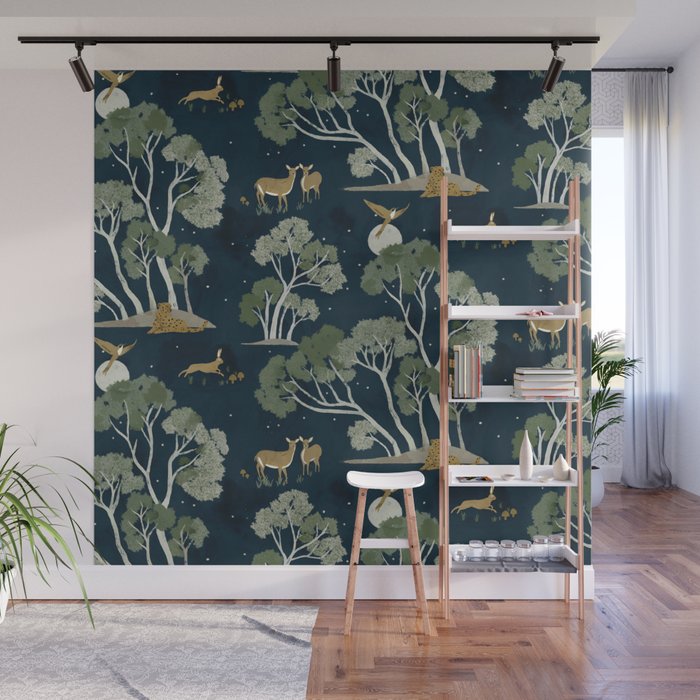 A Forest Awakens Full Moon Wall Mural Gallery Image 1