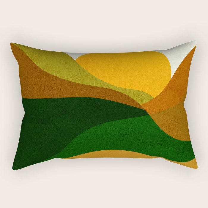 Abstraction_NEW_SUN_LANDSCAPE_SPRING_Minimalism_001B Rectangular Pillow Gallery Image 2