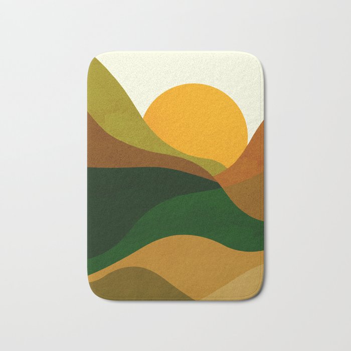 Abstraction_NEW_SUN_LANDSCAPE_SPRING_Minimalism_001B Bath Mat Gallery Image 1