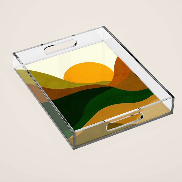 Abstraction_NEW_SUN_LANDSCAPE_SPRING_Minimalism_001B Acrylic Tray Gallery Image 1
