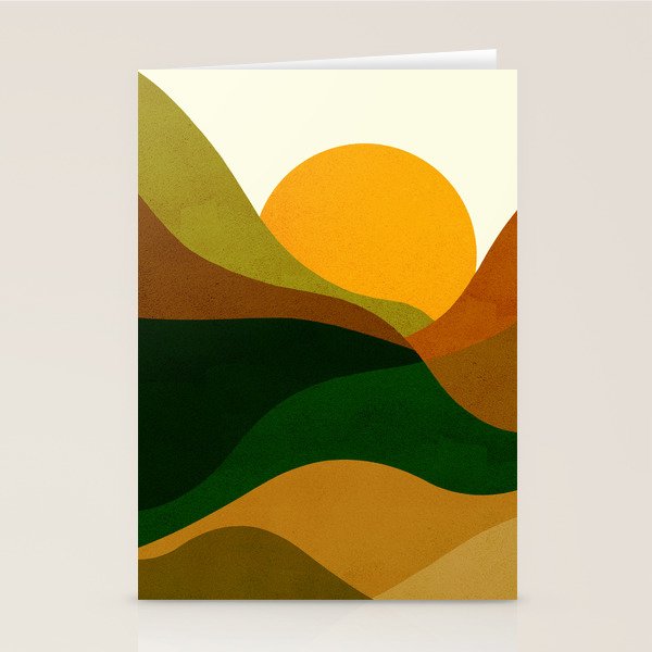 Abstraction_NEW_SUN_LANDSCAPE_SPRING_Minimalism_001B Stationery Card Gallery Image 1