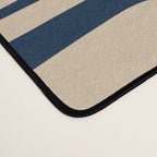 Mid Century Modern Piquet Abstract Multi Pattern in Mid Mod Navy Blue and Beige Desk Mat Gallery Image 4
