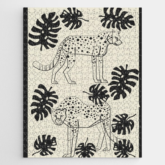 Cheetahs Monstera 4 Jigsaw Puzzle Gallery Image 1