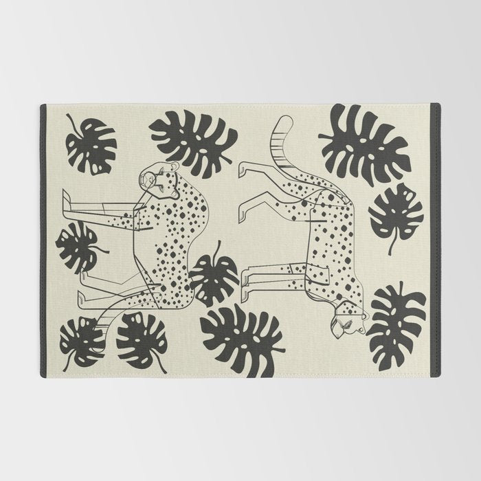 Cheetahs Monstera 4 Rug Gallery Image 2