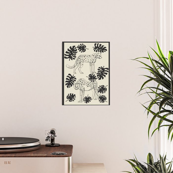 Cheetahs Monstera 4 Poster Gallery Image 2