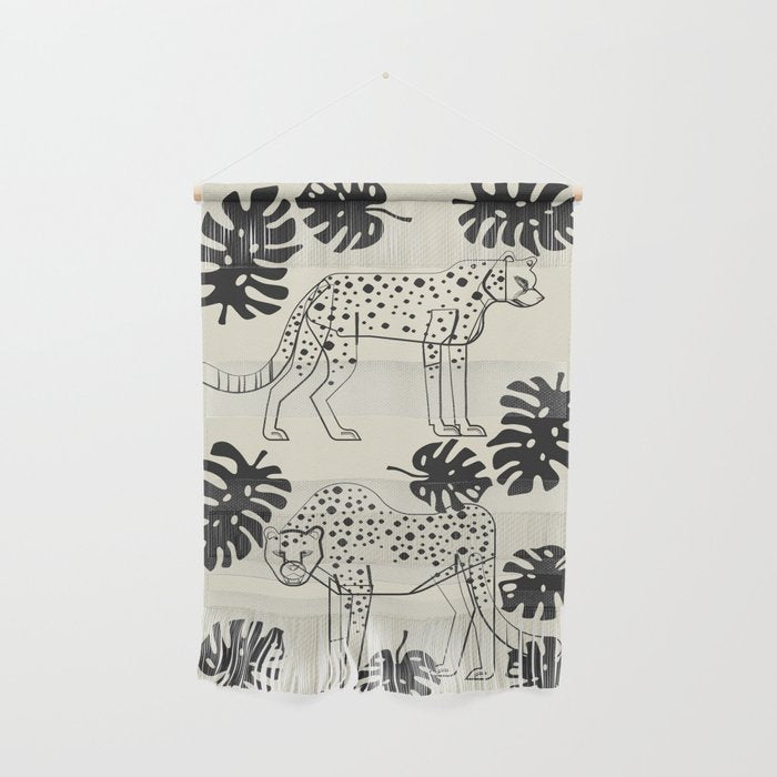 Cheetahs Monstera 4 Wall Hanging Gallery Image 1