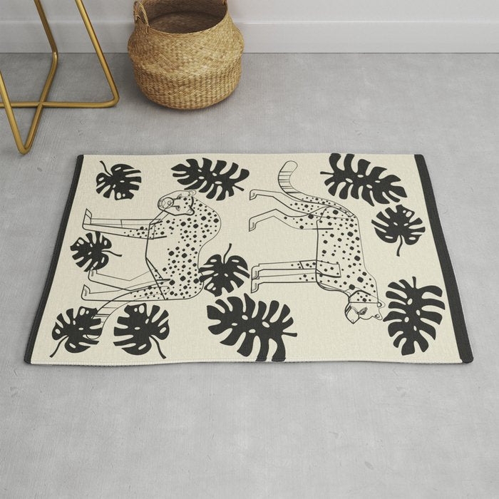 Cheetahs Monstera 4 Rug Gallery Image 1