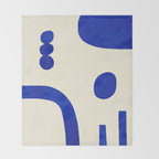 Composition n01-blue Throw Blanket Gallery Image 2