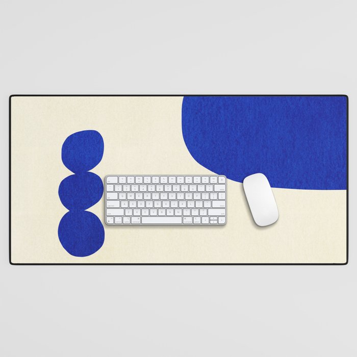 Composition n01-blue Desk Mat Gallery Image 1