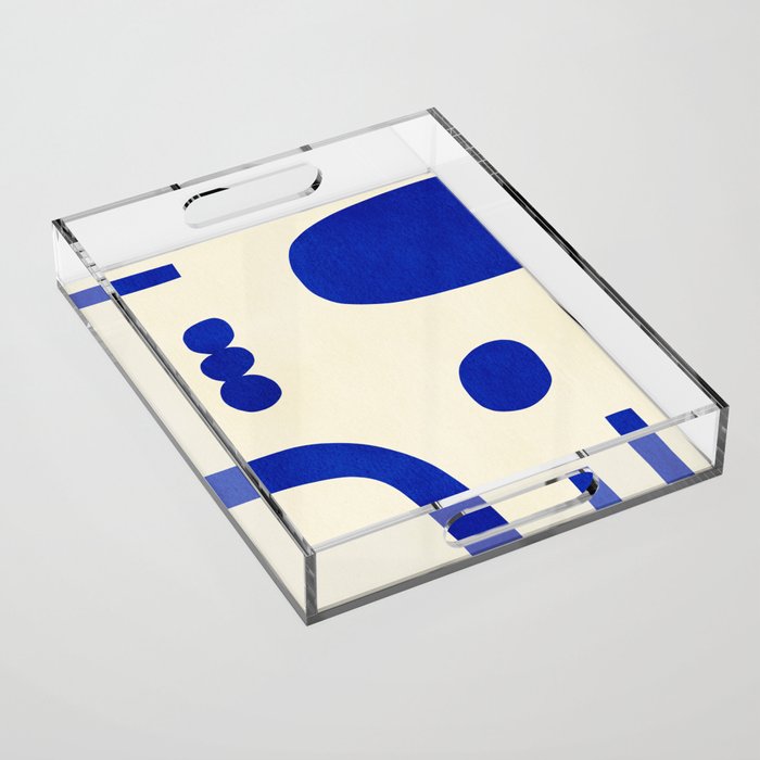 Composition n01-blue Acrylic Tray Gallery Image 1