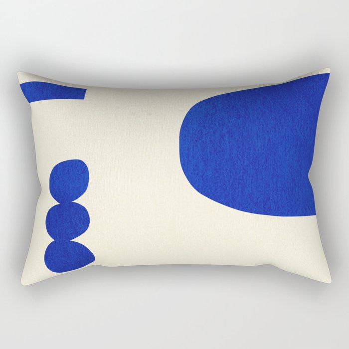 Composition n01-blue Rectangular Pillow Gallery Image 1