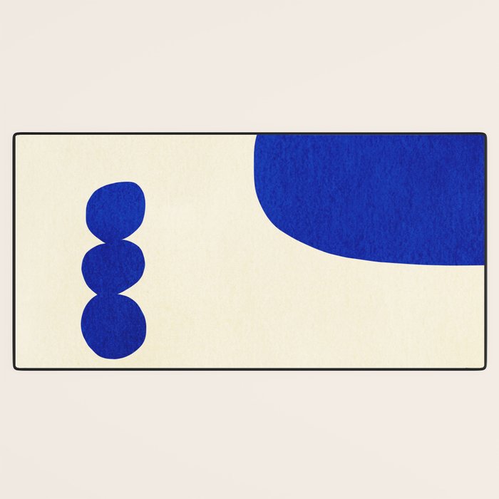 Composition n01-blue Desk Mat Gallery Image 3