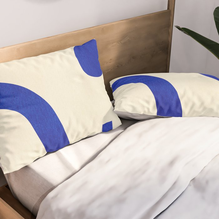 Composition n01-blue Pillow Sham Gallery Image 2