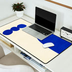 Composition n01-blue Desk Mat Gallery Image 2