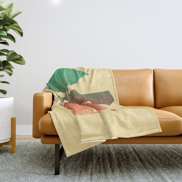 Go West (cycling edition) Throw Blanket Gallery Image 1