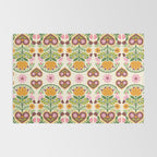 Let your Love Bloom Floral Folk Art Rug Gallery Image 2