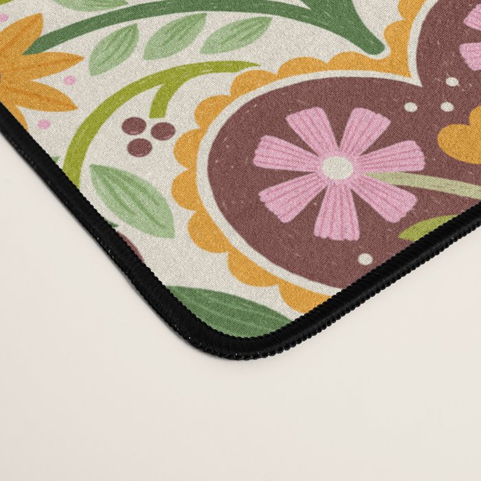 Let your Love Bloom Floral Folk Art Desk Mat Gallery Image 4