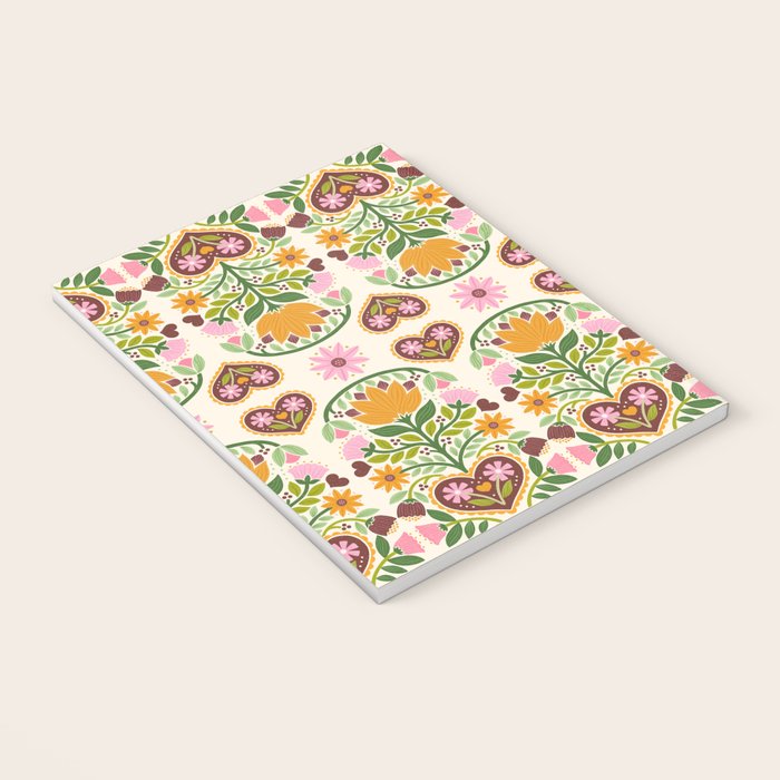 Let your Love Bloom Floral Folk Art Notebook Gallery Image 3