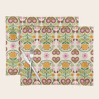 Let your Love Bloom Floral Folk Art Placemat Gallery Image 1