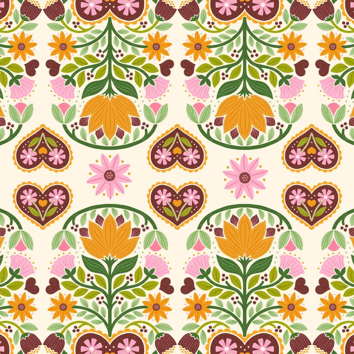 Let your Love Bloom Floral Folk Art Coffee Mug Gallery Image 2