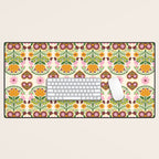 Let your Love Bloom Floral Folk Art Desk Mat Gallery Image 1