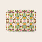 Let your Love Bloom Floral Folk Art Bath Mat Gallery Image 1