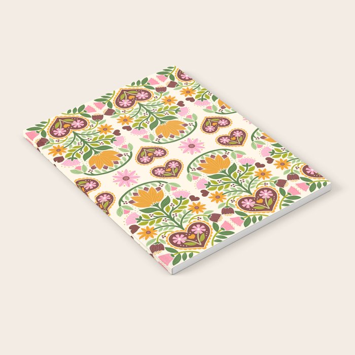 Let your Love Bloom Floral Folk Art Notebook Gallery Image 1