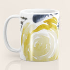 Navy and Yellow Loose Watercolor Floral Bouquet Coffee Mug Gallery Image 3