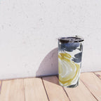 Navy and Yellow Loose Watercolor Floral Bouquet Travel Mug Gallery Image 4